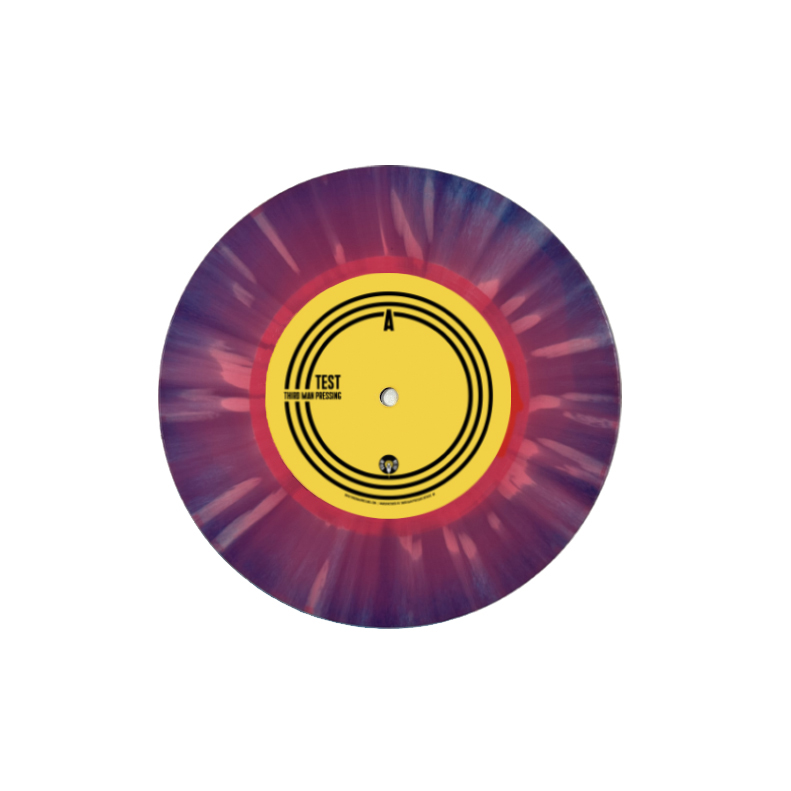 Double Puck Smash Splatter color vinyl on white background